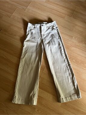 Frye and Co. Beige Denim Wide Leg Jeans Women’s 10